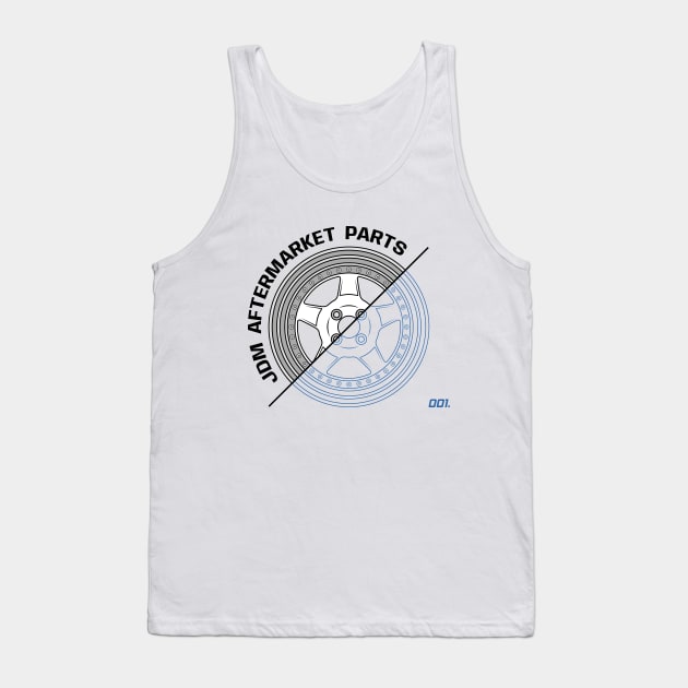 White JDM Wheels V1 Tank Top by GoldenTuners